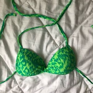 green bathing suit top